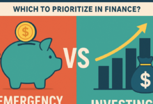 Illustration comparing emergency fund and investing, highlighting which to prioritize in personal finance decisions.